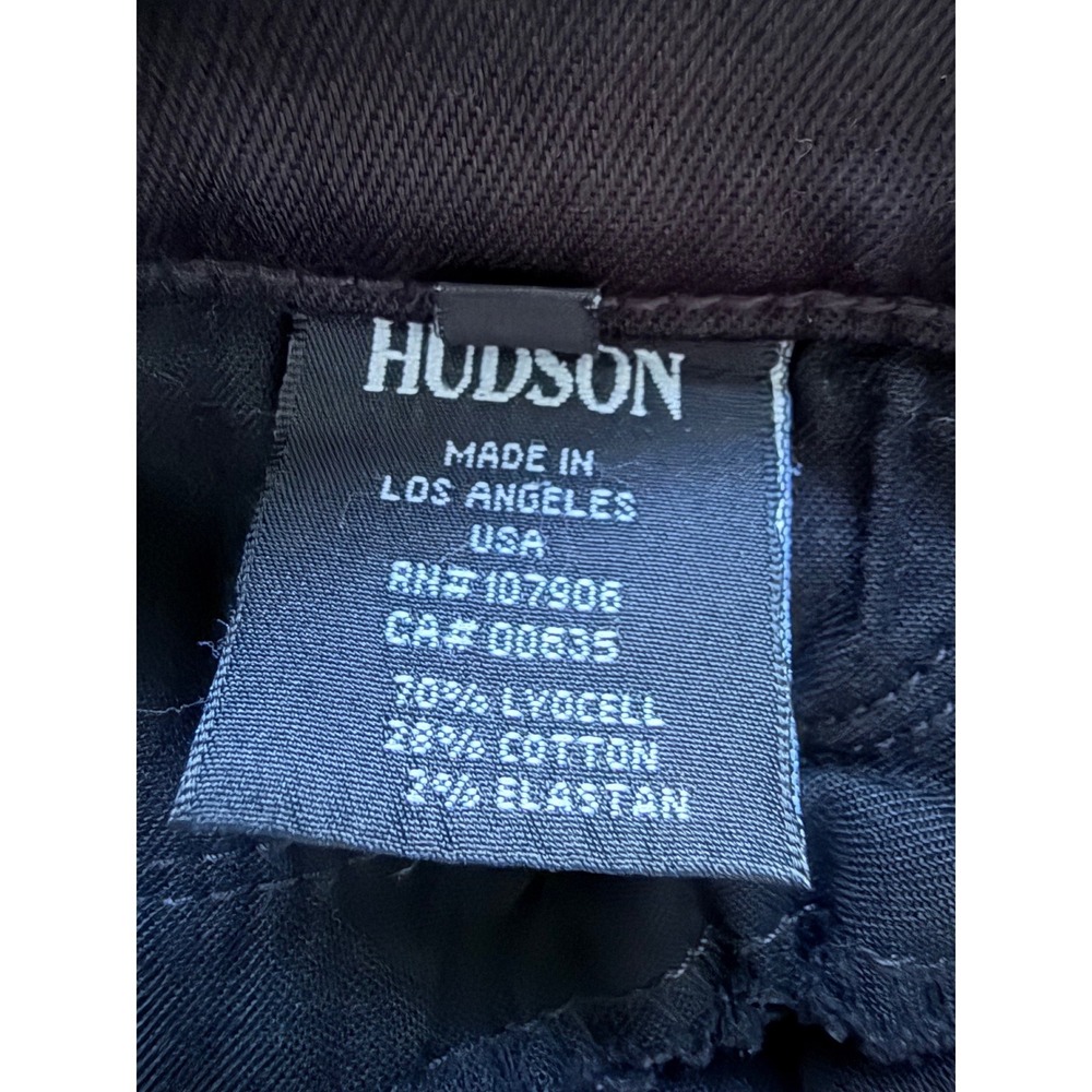 Hudson Skinny Jeans Women 27 Black Cotton Lyocell Stretch Made in USA Casual - Picture 5 of 10